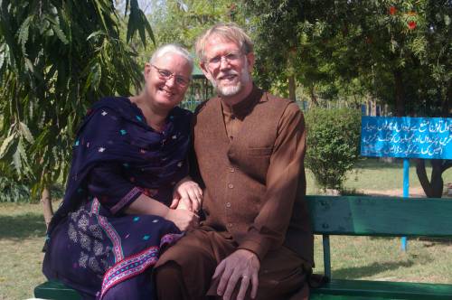 Jeff and Christi enjoying the possibility of again wearing the comfortable shalwar kameez
