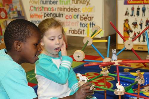Preschool children at Second Presbyterian Church of Wilkinsburg, Pennsylvania learn the importance of connection and cooperation at a young age. 
