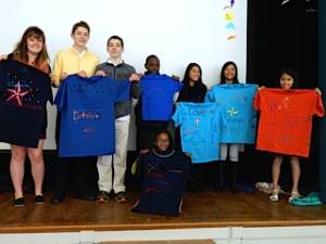 Youth of Ginter Park Presbyterian Church in Richmond, Va., decorated T-shirts for the Ditekemena
