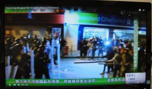 Television coverage of the Hong Kong Mongkok Riot