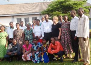 Nancy and Pastor Jerome with members of the Peacemakers and Light groups