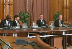 Tom (far right) at conference in Bucharest