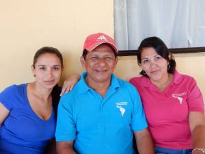 Costa Rican smiles: Kattya Fernandez, Silvestre Cortes and Wendy Garro of the UBL staff
