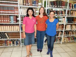 Karla (center) with UBL staff members Jackie Brenes and Vanessa Zuñiga