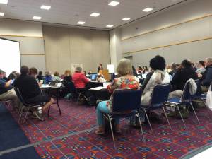 Presbyterians work together in committee at General Assembly