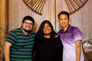 From left to right: Juan David Correa, Elizabeth Vasquez and Sunkyoo Park. —Tim Ruff