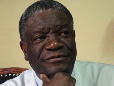Dr. Denis Mukwege responds to questions from the PCUSA delegation members