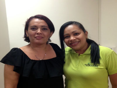 Rev. Carmen Flores and Vanessa Piñeres, students in the Theology Program of the Reformed University