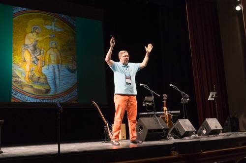 Chip Hardwick speaks on pointing out what you see Jesus doing in others at the Presbyterian Youth Triennium. (Photo by Gregg Brekke)