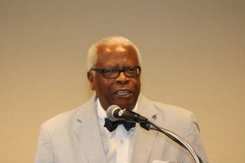 National Black Presbyterian Caucus President and keynote speaker, Rev. Dr. David Wallace, Sr., encouraged the audience attending the caucus dinner at the 222nd GA (2016) to be the change for a more inclusive and diverse church. Photo Credit Tony Sibley.