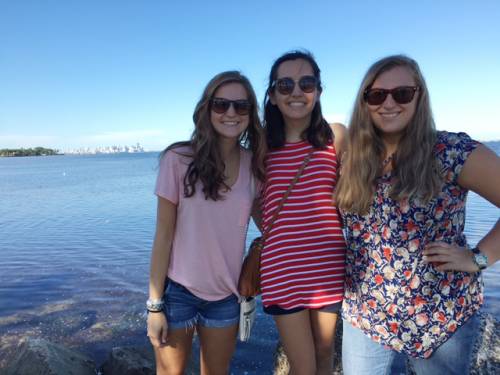 Miami YAVs for 2016/16 Savannah Caccamo, Annie McAlister and Jillian Gardner pictured on a community day. (Photo provided)