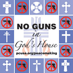 No Guns In God's House sign