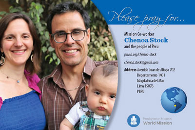 Chenoa Stock prayer card