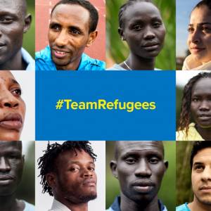 The 10 athletes on Team Refugees hail from Syria, South Sudan, Ethiopia and Democratic Republic of Congo. (Photo courtesy UNHCR)