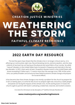 Creation Justice Ministries Weathering the storm 2022 earth day resource