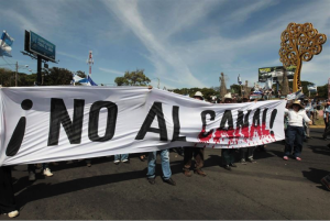 Mass protests against the Canal Project in Managua, November and December 2014