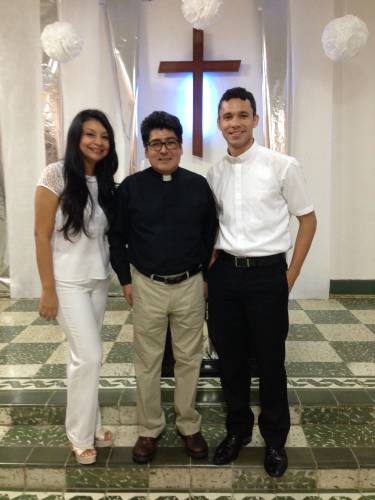 Rev. Luís Romero, his wife and me after his ordination service on Nov. 1 at the Fifth Presbyterian Church