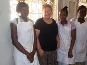 With young women in the Eastleigh catering skills training program