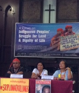 A forum on "Indigenous Peoples' Struggle for Land and Dignity of Life"