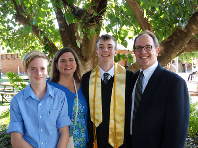 Our family on Clayton's high school graduation day