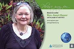 Rev. Janet Guyer Prayer Card