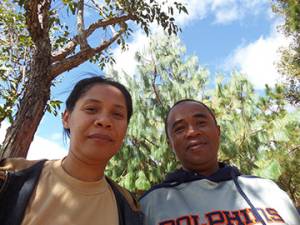 Pastor Mamisoa Rakotomalala and her husband Lala