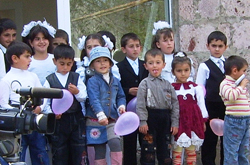 Photograph of a group of school children.