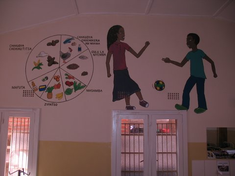 Children’s ward mural painted by members of a Presbytery of Western North Carolina mission team 