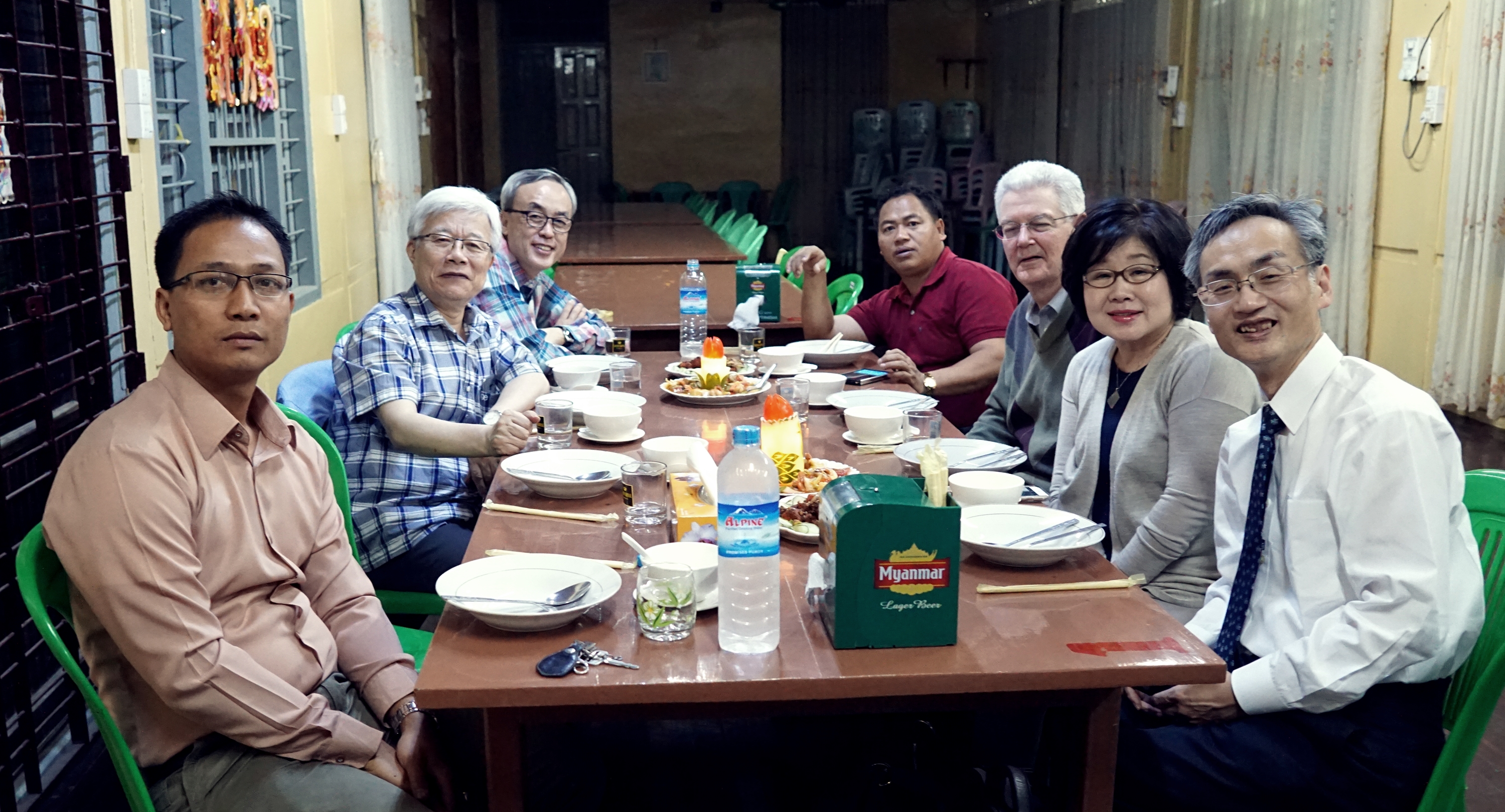 Dinner with the team and Presbyterian Church of Myanmar friends.