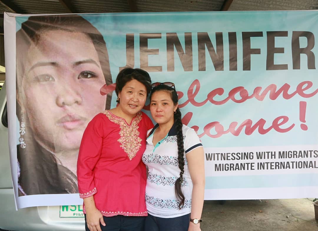 Welcoming home Jennifer Dalquez to the Philippines.