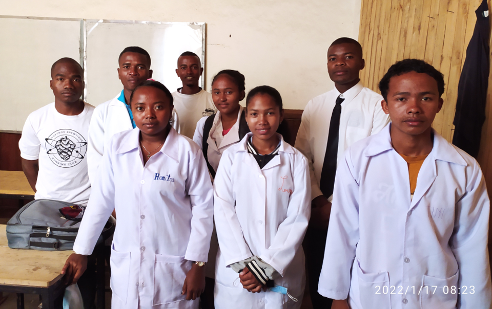The eight student teachers from southern Madagascar are studying at the FJKM teacher training college in Antananarivo. Photo Credit: Soja Arthur