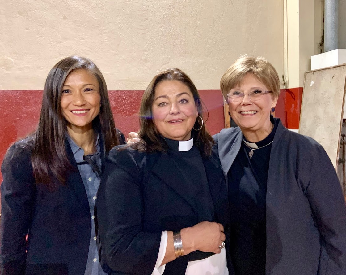 Joanna Kim and Jan DeVries with Rev. Jacqueline Troncoso, executive secretary of the Evangelical Presbyterian Church in Chile.