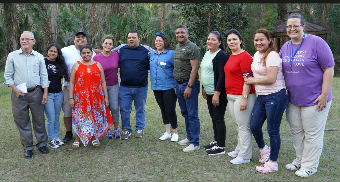 Representatives of the Honduras Presbyterian Church at Cedarkirk Camp and Conference Center for the Honduras Mission Network mission festival in January 2023. Photo by Roy Horan.