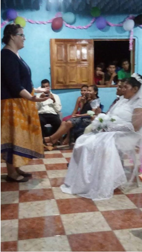 Being a female pastor in Honduras always means enjoying a wedding.