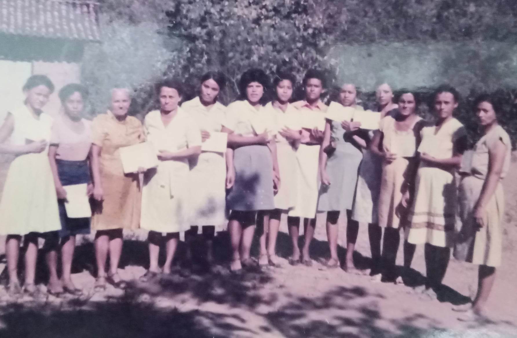Women graduating from one of CEPAD’s  development program in the 1990s