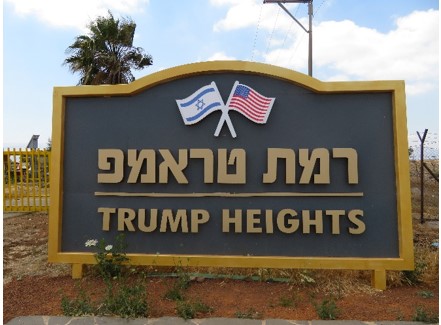 Trump Heights on the Golan Heights is, for now, just a sign.