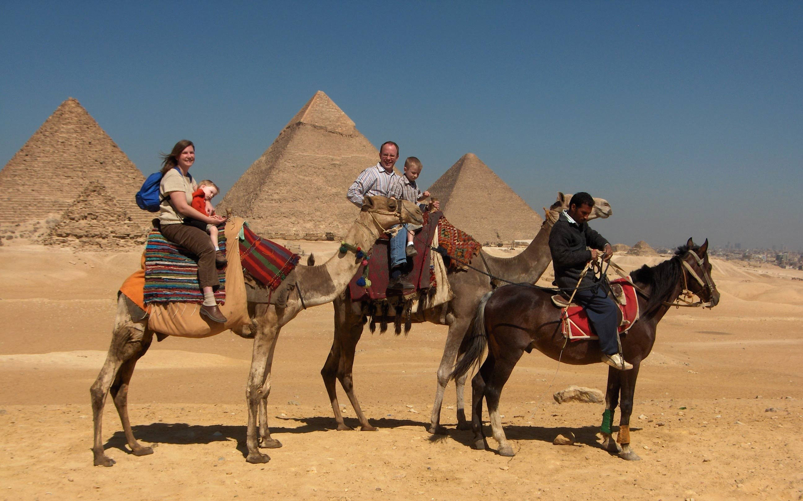 On camels at the pyramids