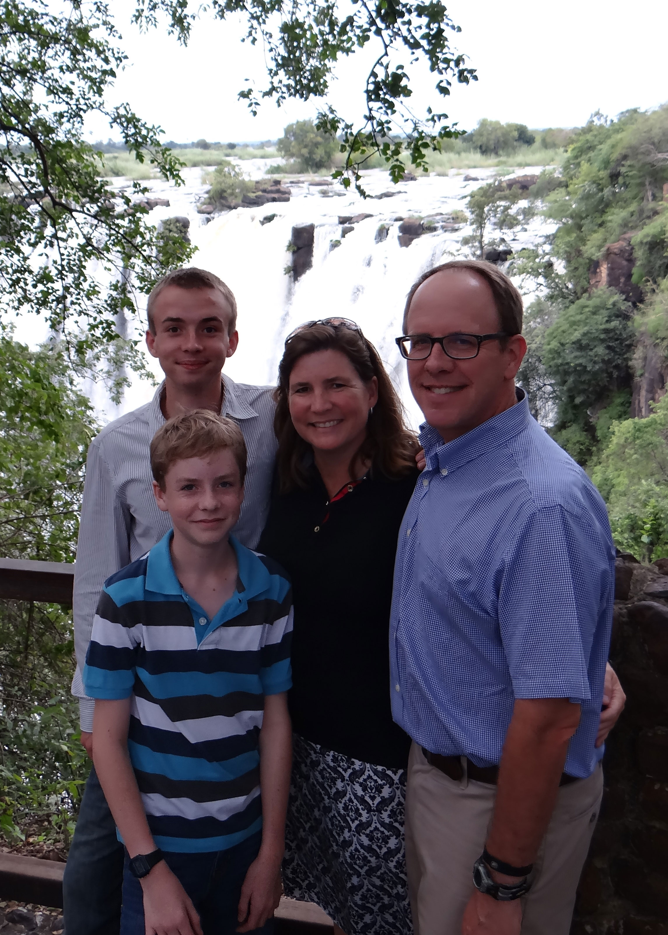 The Ellington family at Victoria Falls (on the Zambia side, of course) in 2015