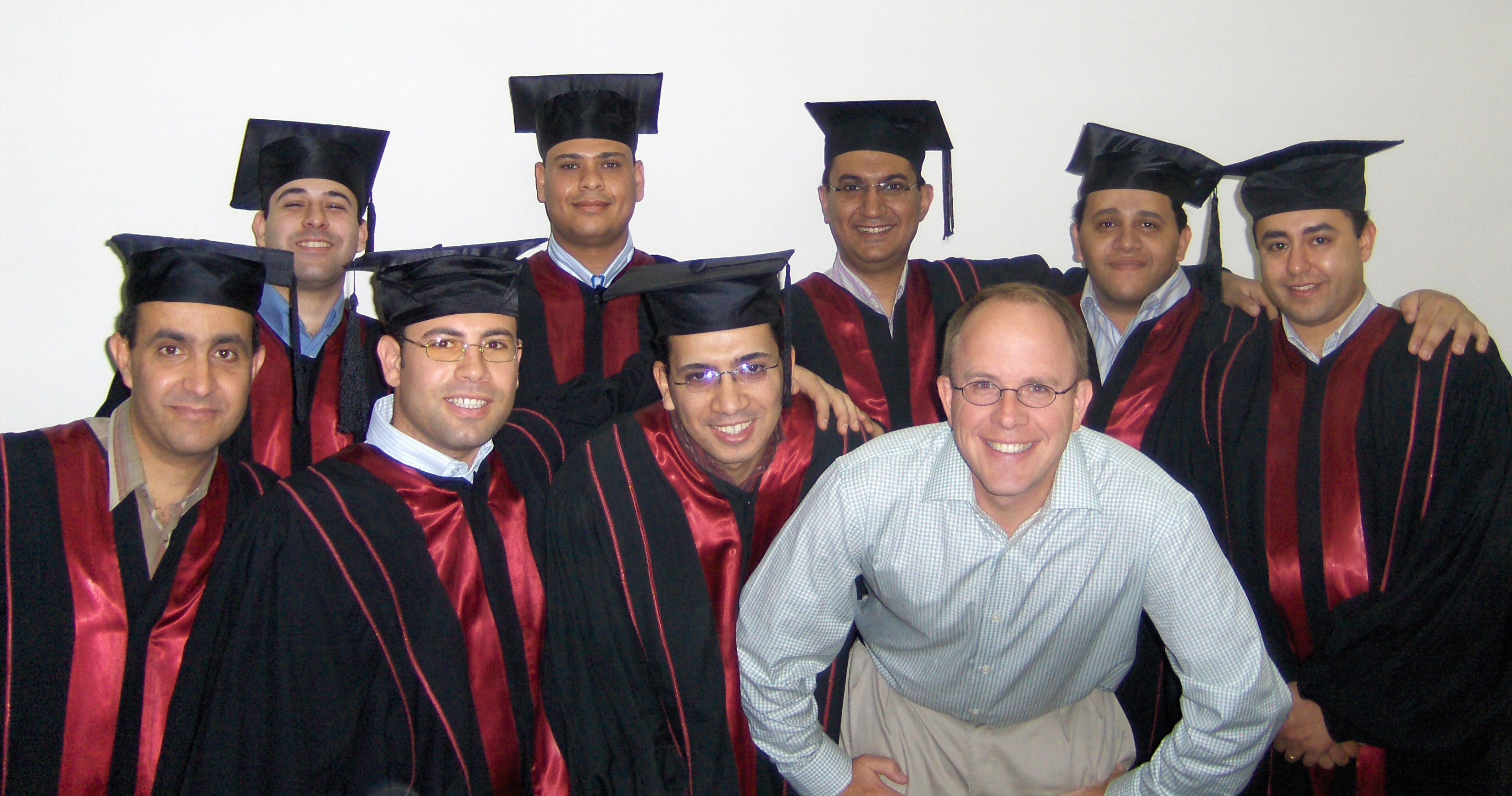 Dustin with graduates at ETSC in Cairo