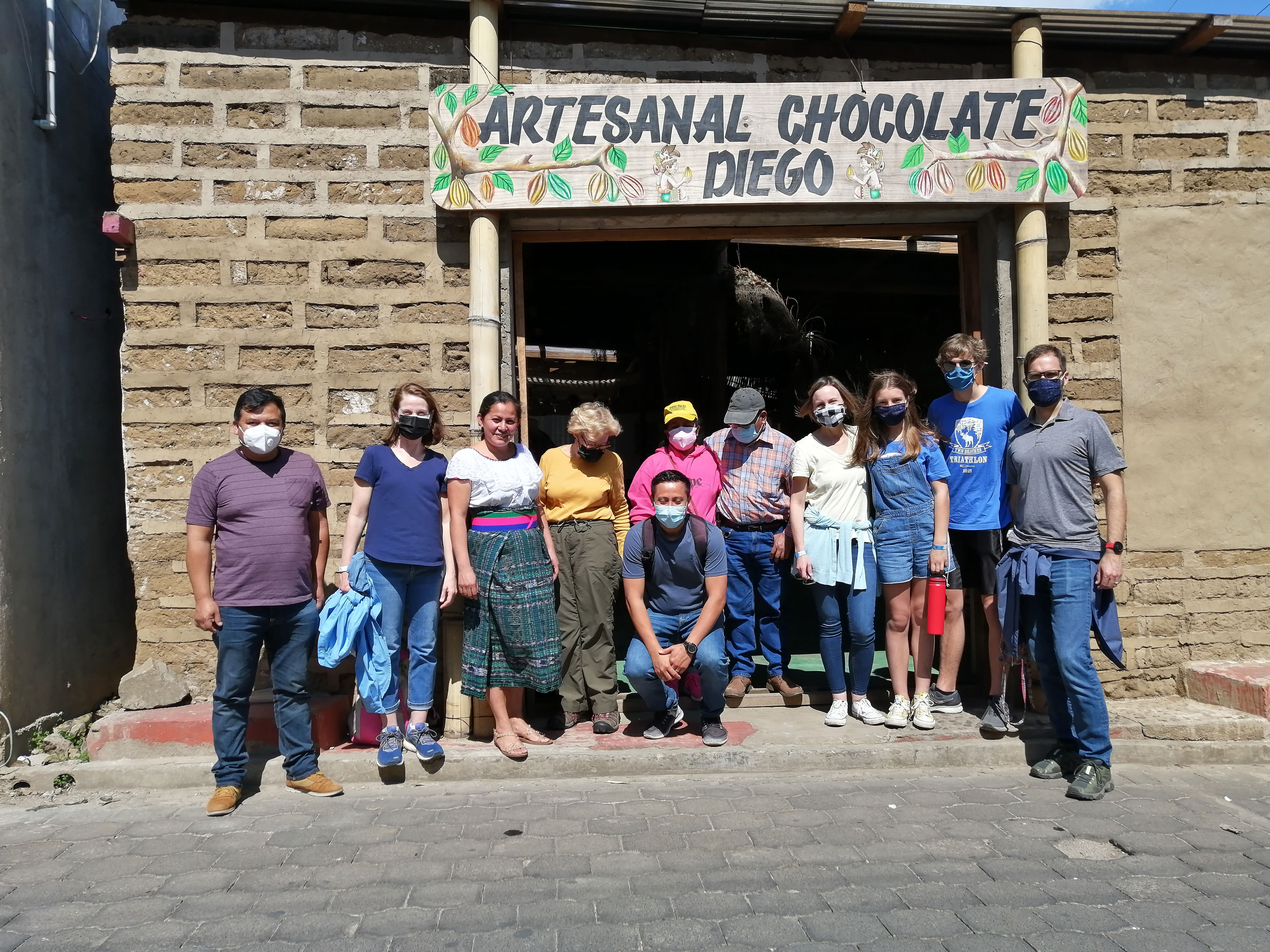 Accompanying members of New Castle Presbytery to Diego's Chocolate Shop (featured in a previous Virtual Journey) in San Juan La Laguna