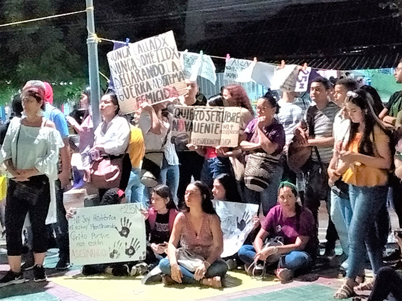 Demonstrators in Barranquilla on the International Day for the Elimination of Violence Against Women, Nov. 25, 2019.
