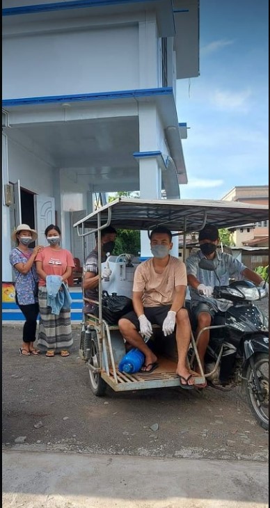 Church volunteers to take care of COVID-19 patients. Photo credit: Presbyterian Church of Myanmar (PCM) Tahan Covid Response Team (CRT).