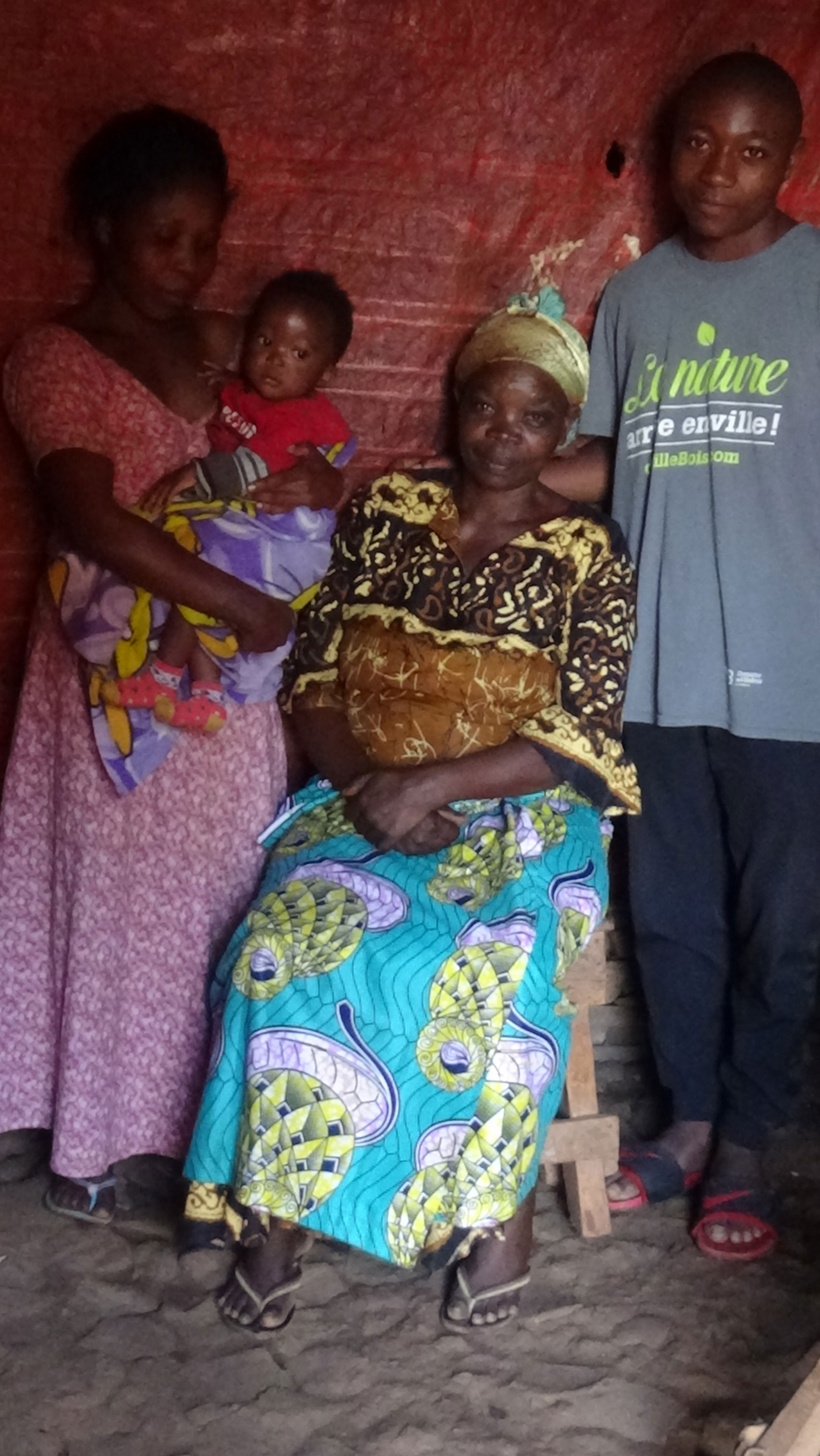 A widow in Bukavu opened her home to an unaccompanied boy and a young mother and her baby.