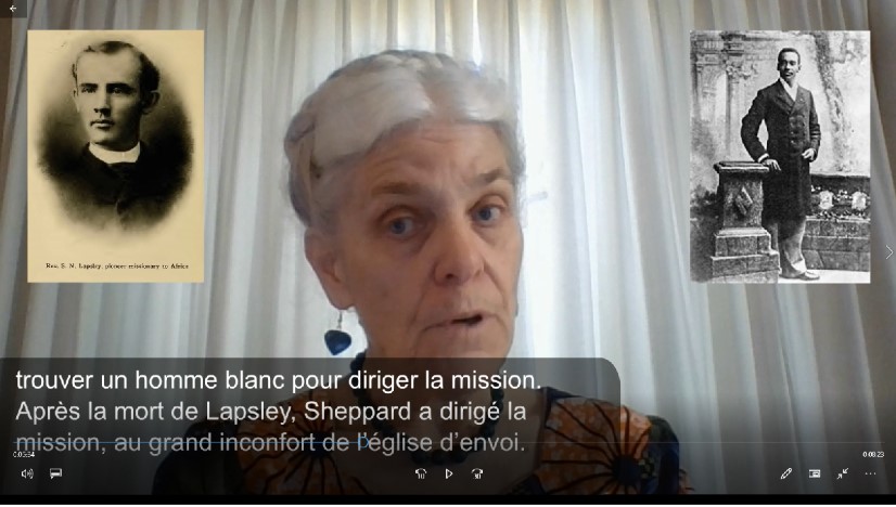 Dr. Elsie McKee at the CMN Virtual Conference 2020 in her presentation "Evidences of Racism in the Early Presbyterian Missionary Circles (USA and Congo)" 7Nov2020.