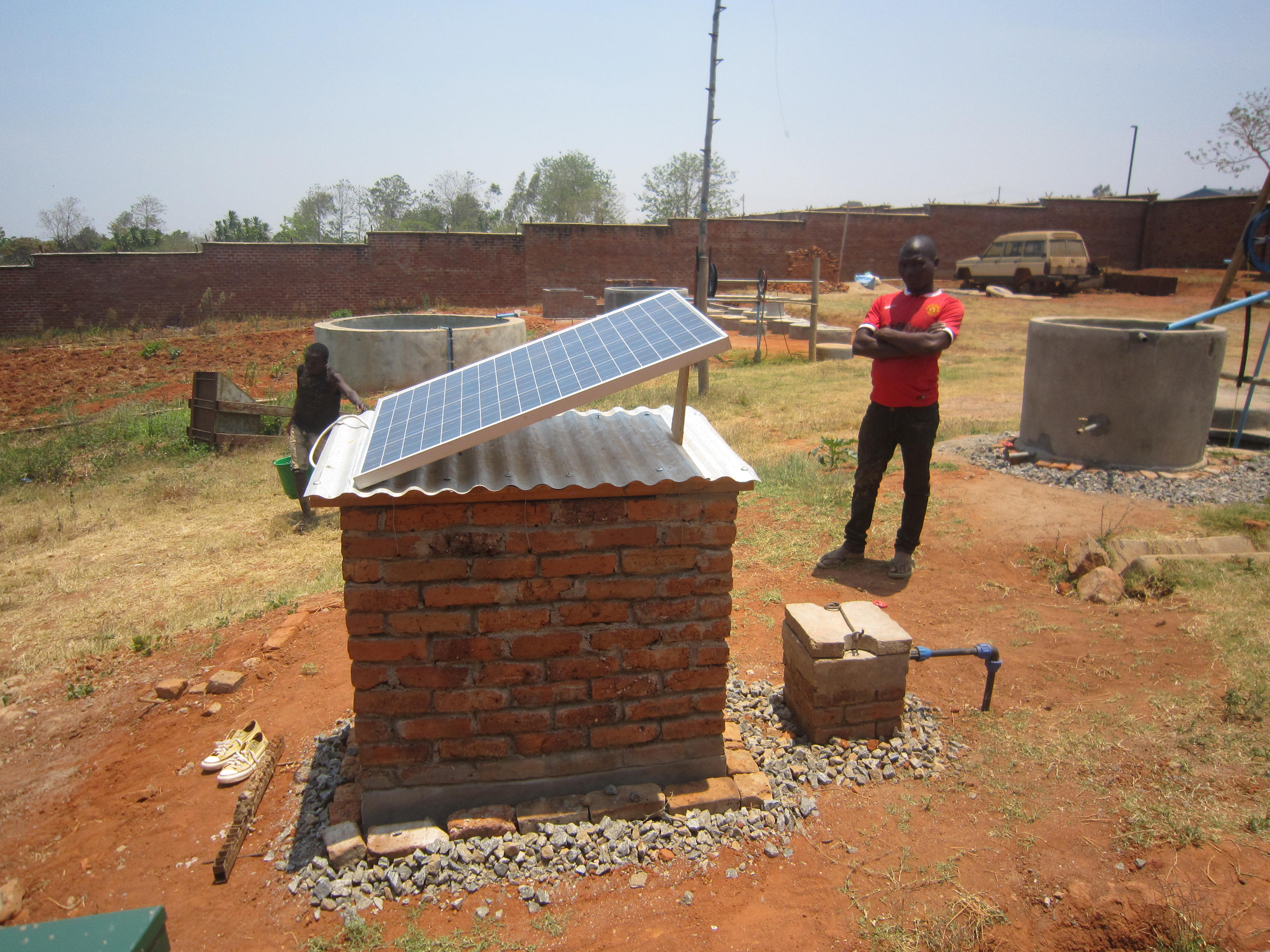 A water pump using solar power
