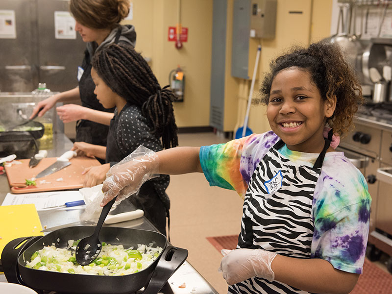 Millwood Community Presbyterian Church is living out its mission statement “to gather people into meaningful relationships around food.” Free cooking classes are open to all and are held in the community center next to the church. (Photo by Craig Goodwin)
