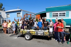 The many volunteers who helped in the Metropolitan Mobile Home Park in Moonachie, New Jersey in September 2016