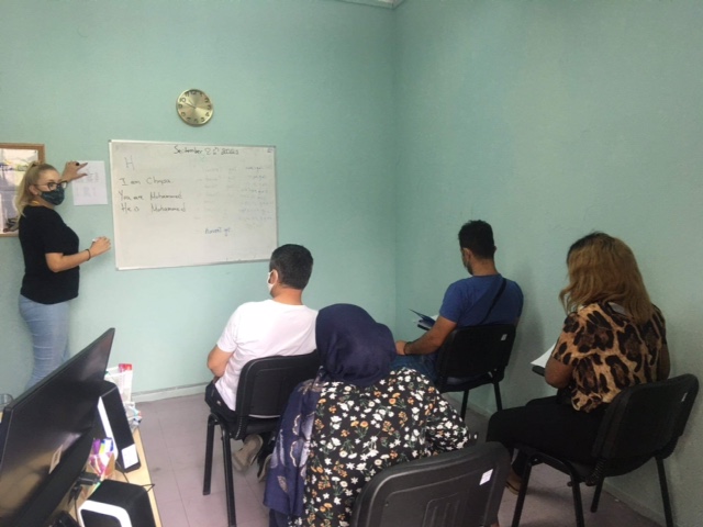 One of the classes at the Education Center is English.