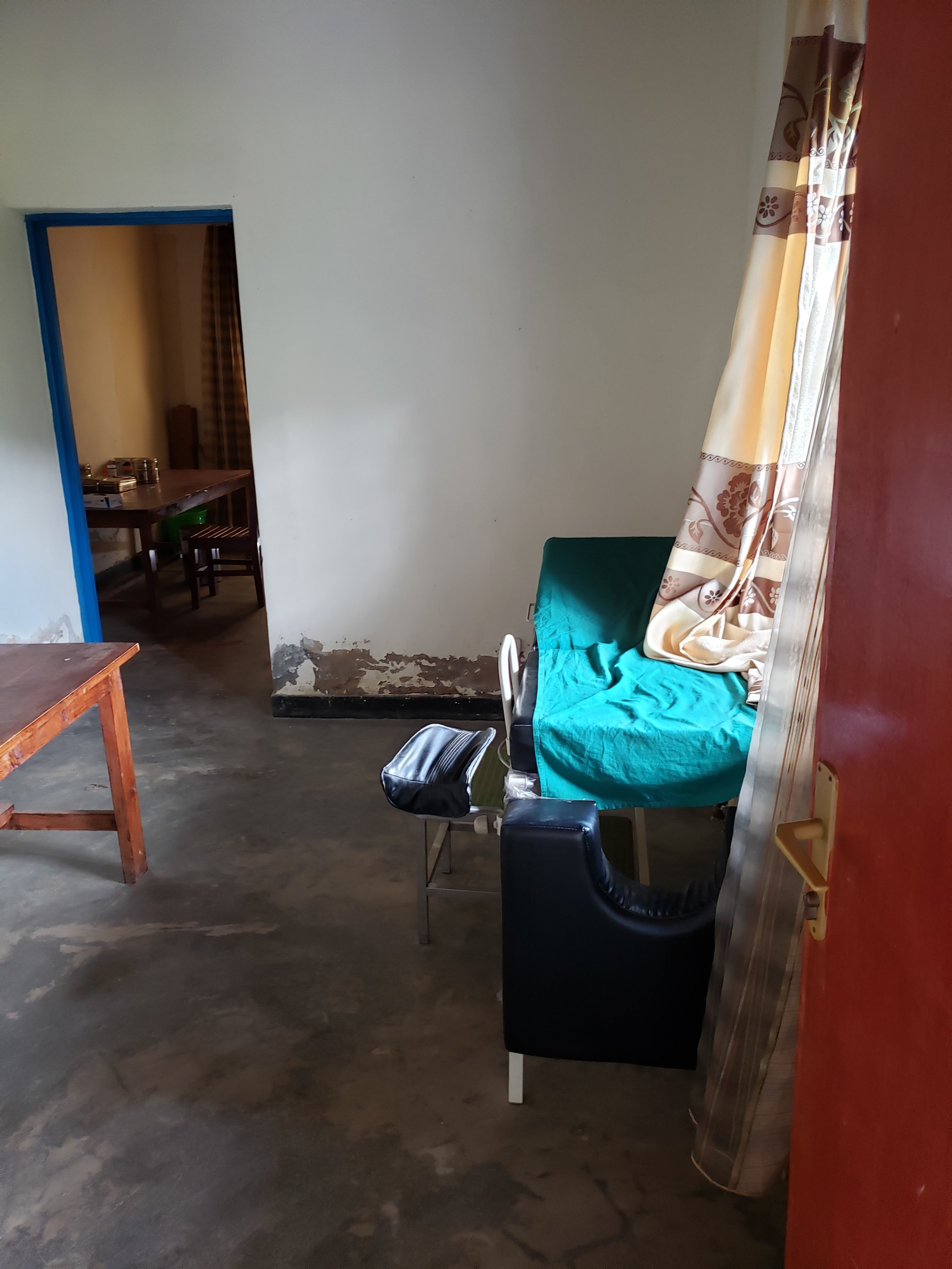 Examination room at Kiruhura Parish’s health post.
