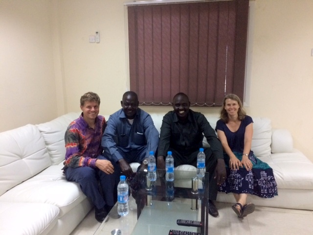 With Elder Daniel and Reverend Philip Obang in our apartment.